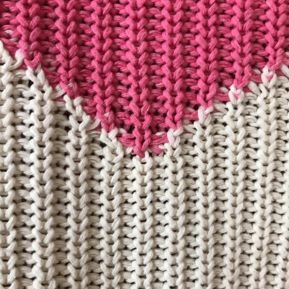 Lumière cropped chunky cable knit color block knit sweater sz M - Picture 4 of 7